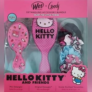 Hello Kitty And Friends Wet Brush + Goody Detangling Accessory Bundle Gift Set